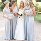 Light Blue Bridesmaid Dresses Country Beach Wedding Dress