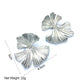Metal Flower Stud Earrings Retro Fashion Creative Ginkgo Leaf Earrings