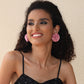 Fashion Handmade Fabric Rose Earrings