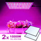 2 stücke 1000W Full Spectrum Indoor LED Wachsen Lampe Für Pflanzen Wachsen Licht Zelt Fitolampy Phyto UV IR Rot blau 225 Led Blume Pflanzen