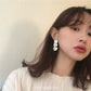 Korea Retro Round Long Tassel Earrings Net Red Earrings Commuter Silver Stud Earrings