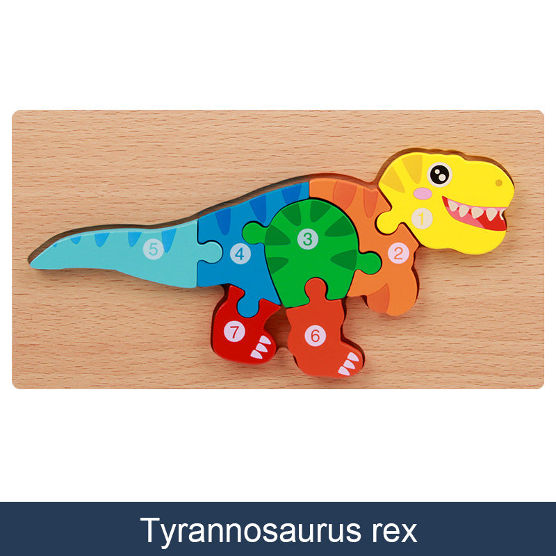 Dinosaur DIY Puzzle 3-6 Years Old Young Children Educational Early Childhood Boys And Girls Enlightenment Toys