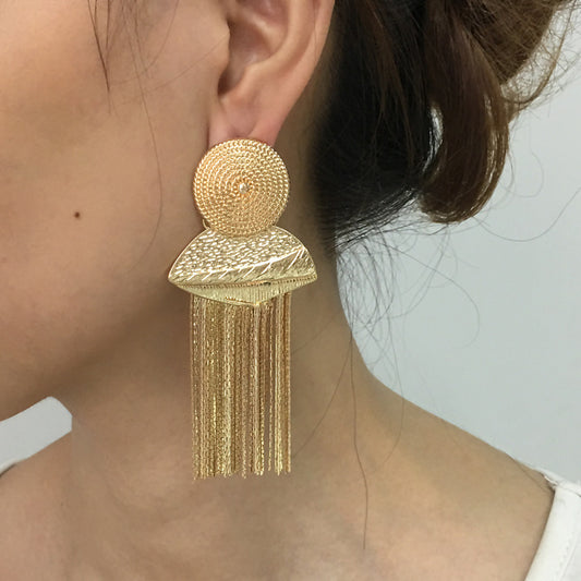 Tassel Earrings Metal Earrings Women's Personality Jewelry Earrings