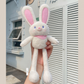 Pulling Rabbit Pendant Funny Plush Pulling Rabbit Telescopic Doll Lar Rabbit Key Chain Rabbit Pullable