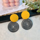 Solid color mosquito coil earrings