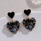 Trendy Love Half Hollow Imitation Pearl Rhinestone Earrings Fashion Lady Earrings