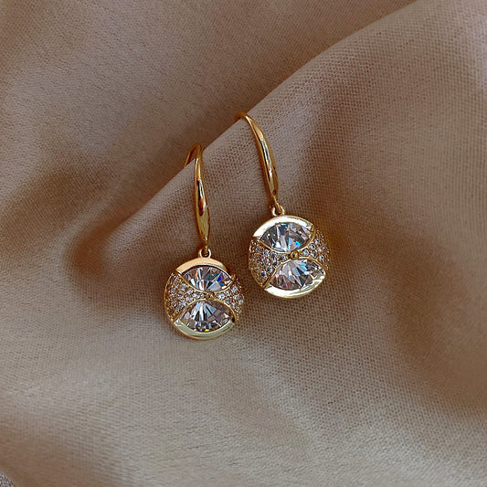 Round Large Diamond Earrings