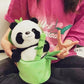 Bamboo tube panda Stuffed toy cute pillow hug bamboo doll simulation panda doll birthday gift