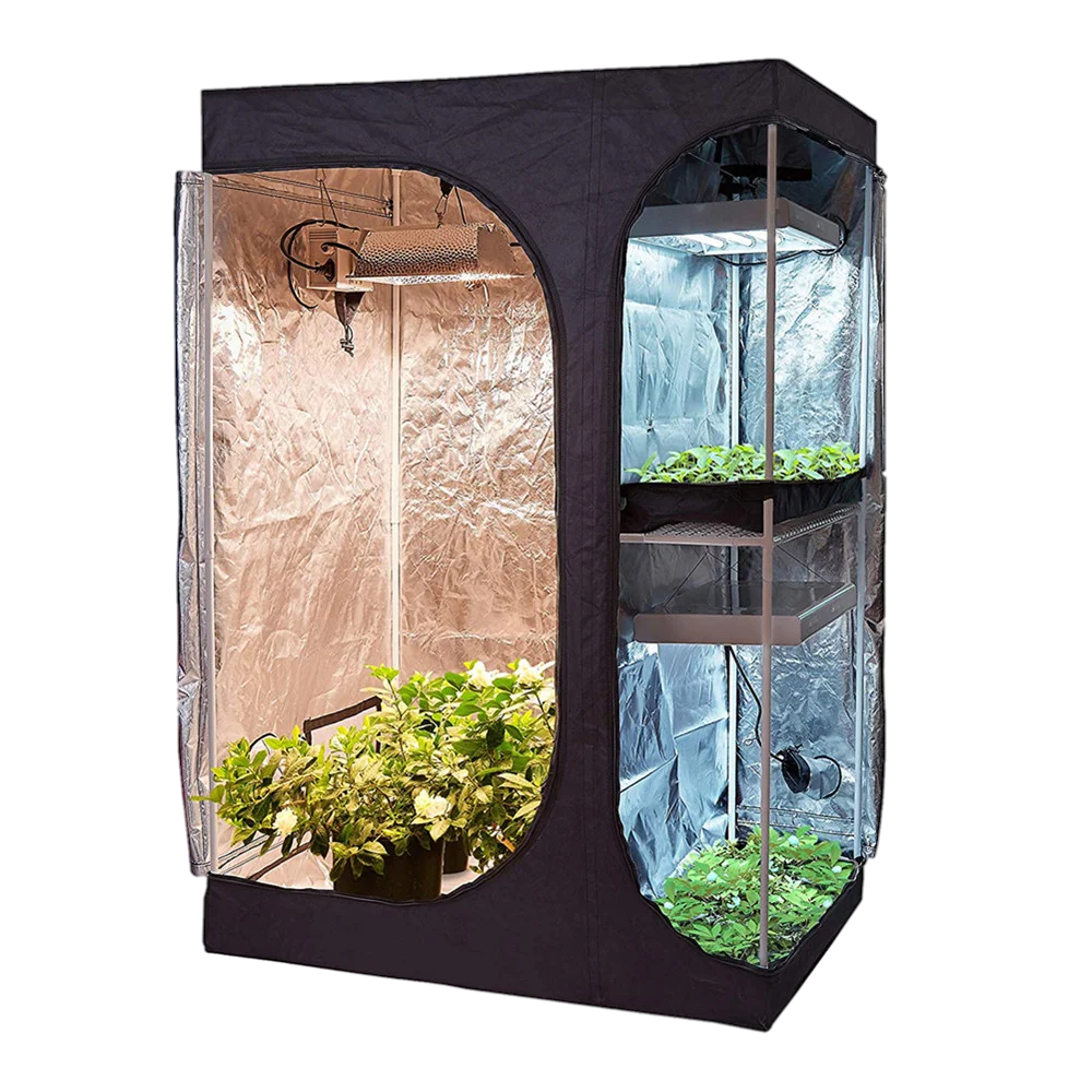 90x60x135CM LED Wachsen Kit Wachsen Zelt Doppel Schicht Zwei In Einem Wachsen Box 4inch-Filter-Set Für innen Hydrokultur Garten Anlage Wachsen