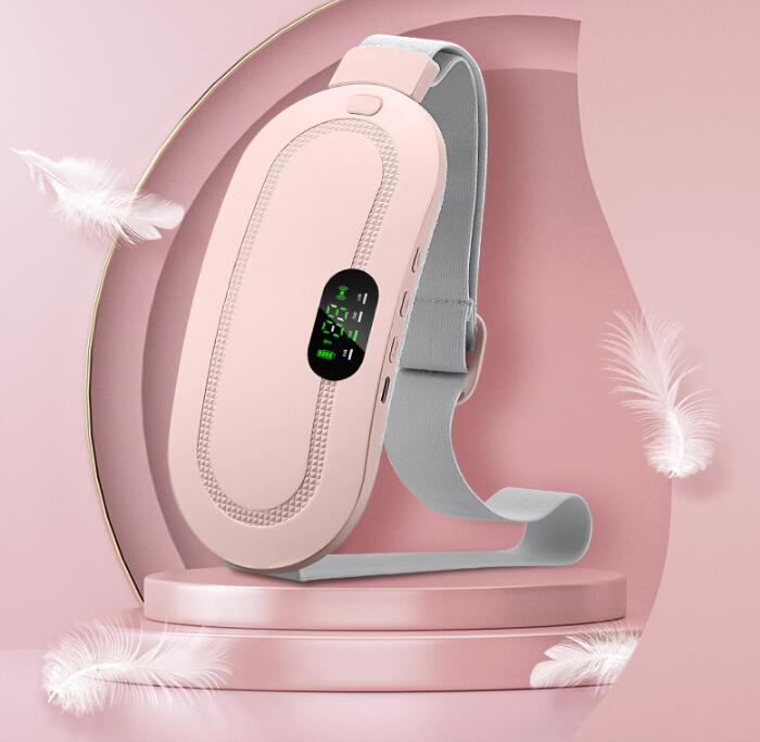 Waist Massager Warm Palace Belt Electric Heating Uterus Acupoints Vibrating Massage Relieve Menstrual Pain Portable USB Charging