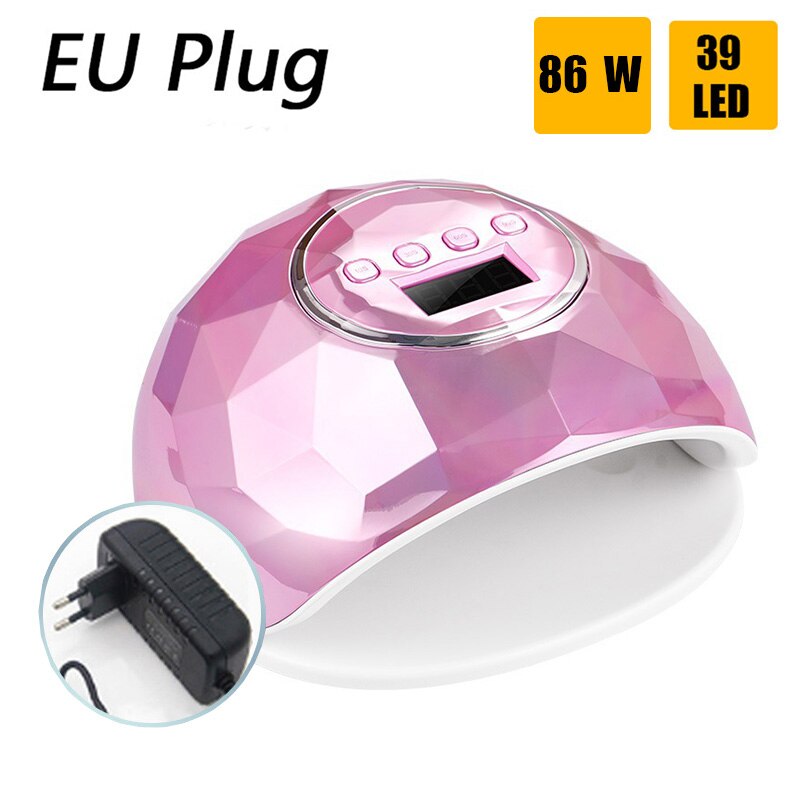 86W UV LED Lamp Nail Dryer For Nail Manicure With 39 PCS LEDs Fast Drying Nail Drying Lamp Curing Light