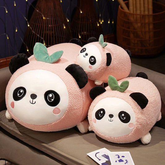 New National Treasure Giant Panda Stuffed toy Toy Top grade Peach Little Panda Doll Sleeping Pillow