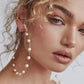 New Pearl Large Circle Earrings Trendy Fashion Exaggerated Pearl Earrings for Women