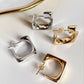 Minimalist Geometric Metal Earrings S925 Silver Needle Fashion Temperament Light Luxury High Quality Earrings Jewelry for Women
