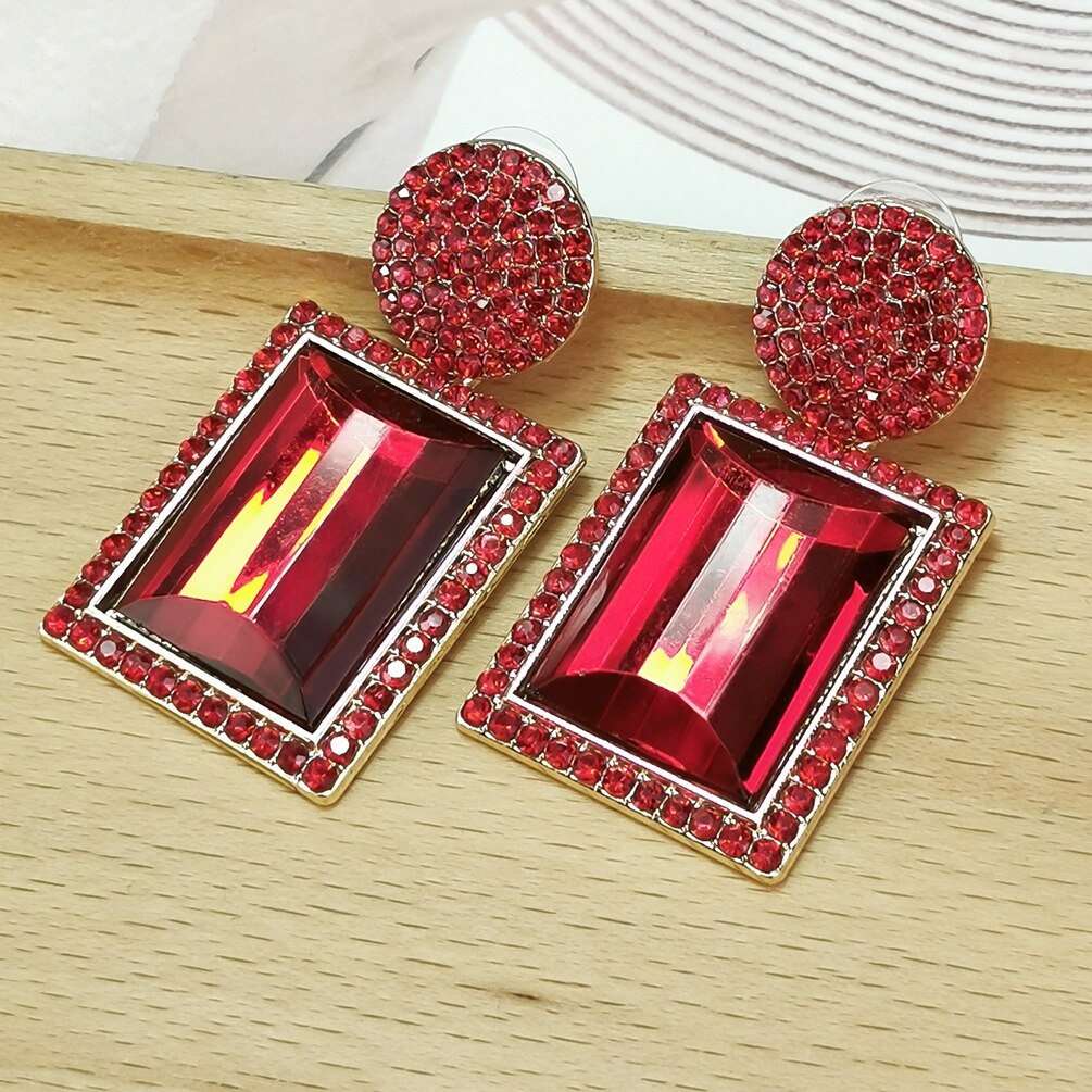 New Creative Trend Jewelry Earrings Rhinestone Crystal Stud Earrings Personality Earrings