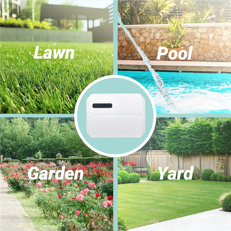 Inkbird Wifi Smart Sprinkler Controller programmier bares System 6 Zonen Digital LCD Bewässerungs timer Bewässerungs monitor kostenlose App